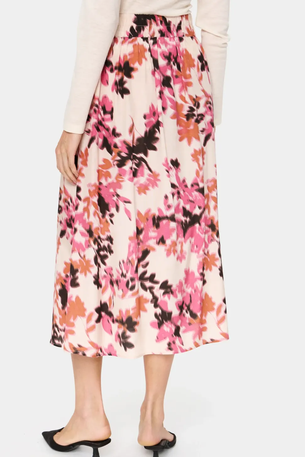 GracySZ A-line Fit Printed Midi Skirt-