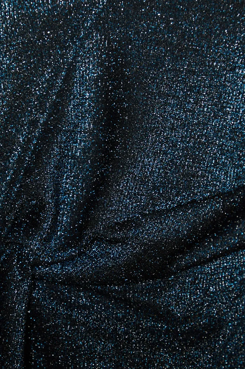 Green Glitter Detail Jersey Twist Detail Wrap Top