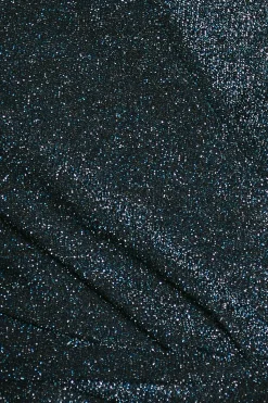 Green Glitter Detail Jersey Wrap Dress