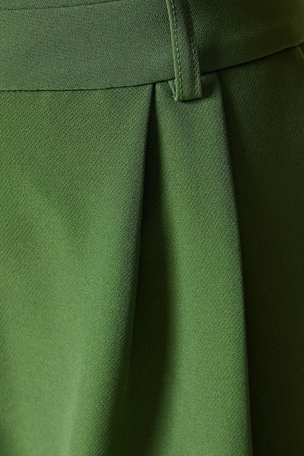 Green High Waisted Wide Leg Trouser