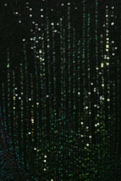 Green Ombre Sequin Halterneck Midi Dress