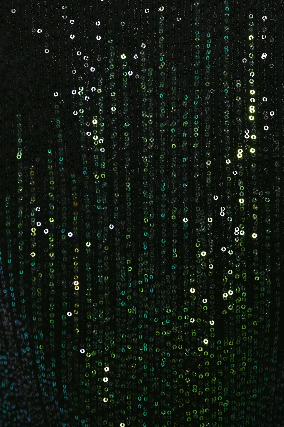 Green Ombre Sequin Halterneck Midi Dress