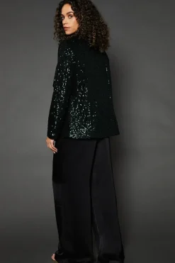 Green Sequin Waterfall Jacket