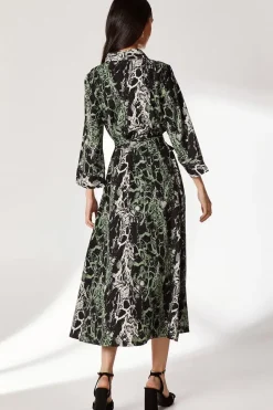Green Snake Shirt Dress