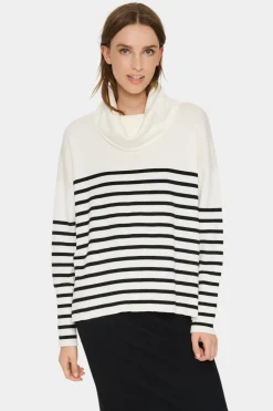 GrilaSZ Cowl Neck Stripe Pullover-
