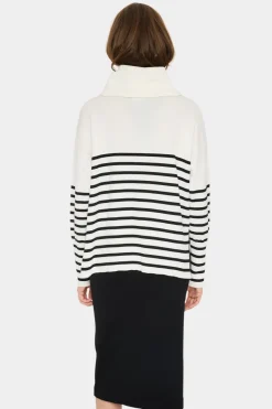 GrilaSZ Cowl Neck Stripe Pullover-