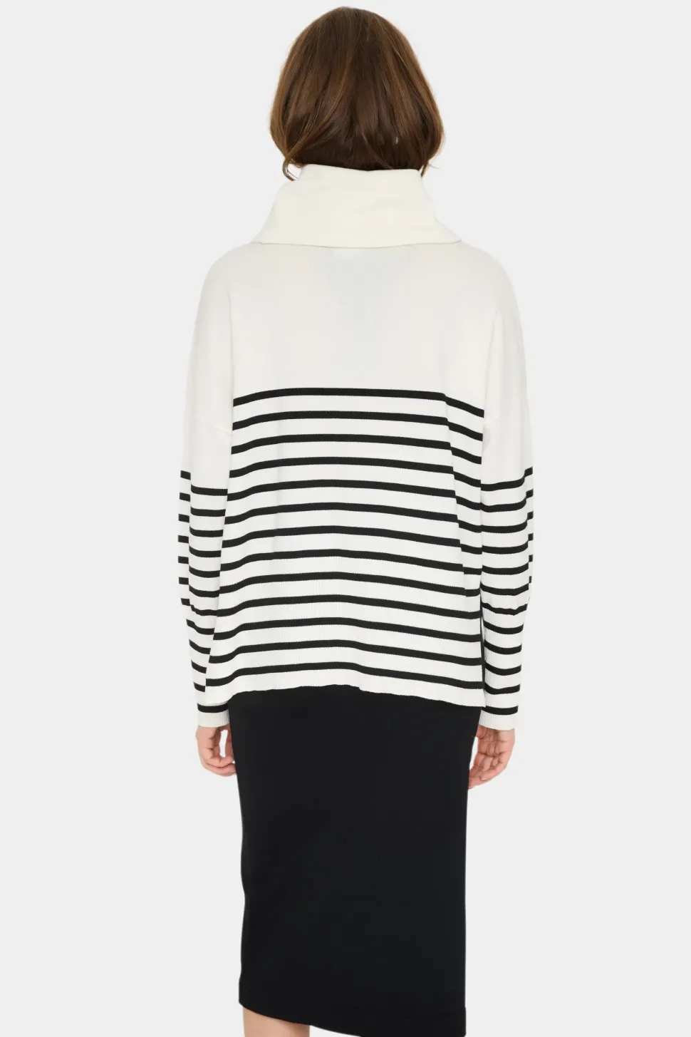 GrilaSZ Cowl Neck Stripe Pullover-