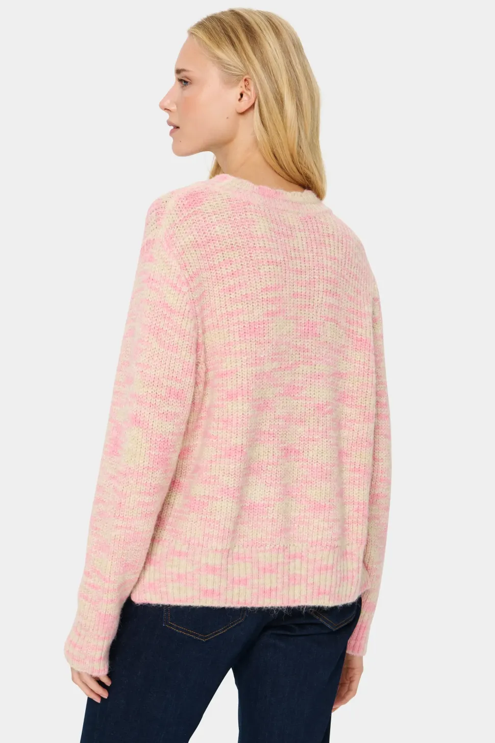 GustaSZ Crew Neck Melange Knit Pullover-