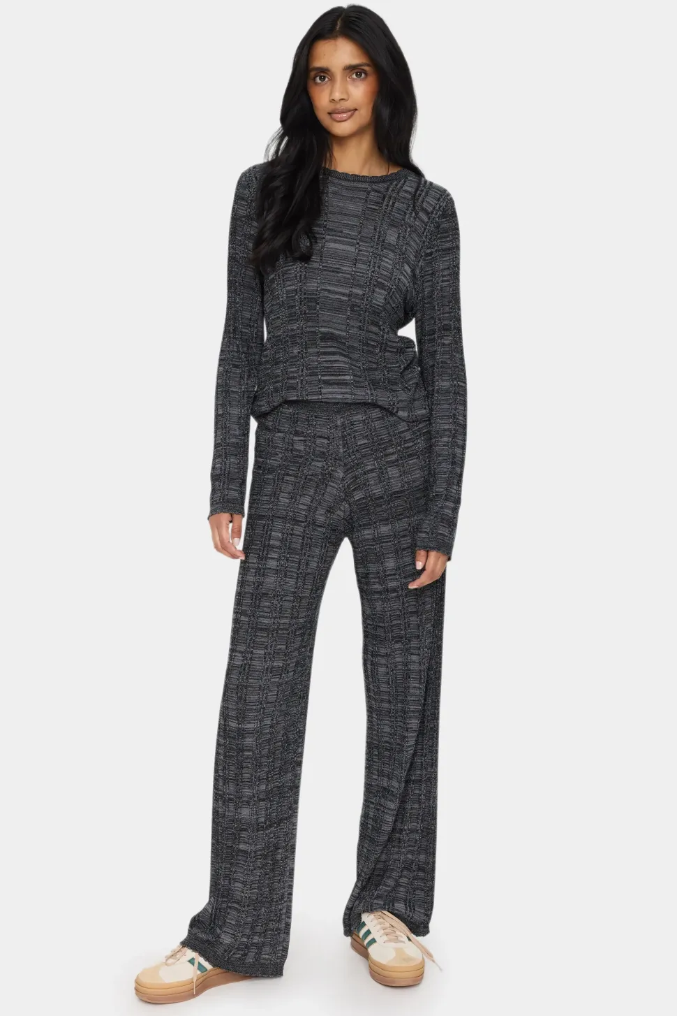 GwenSZ Slim Fit Textured Stripe Pullover-