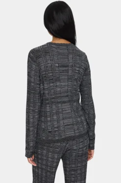 GwenSZ Slim Fit Textured Stripe Pullover-