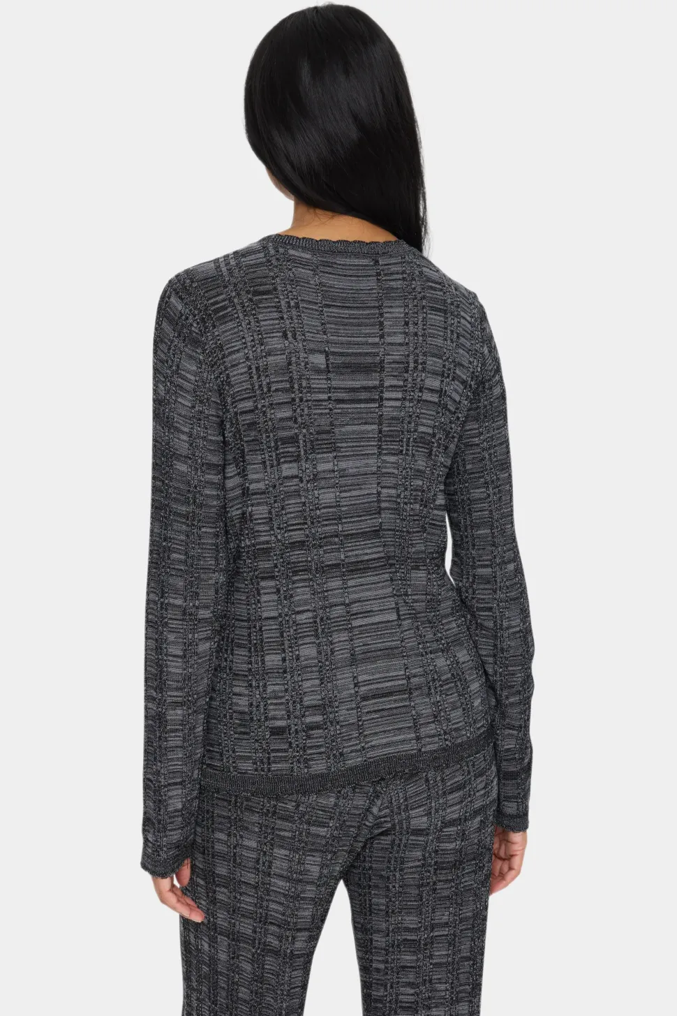 GwenSZ Slim Fit Textured Stripe Pullover-