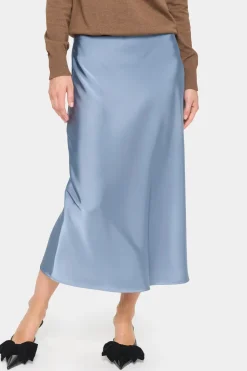 HafiaSZ High-waisted Satin Skirt-