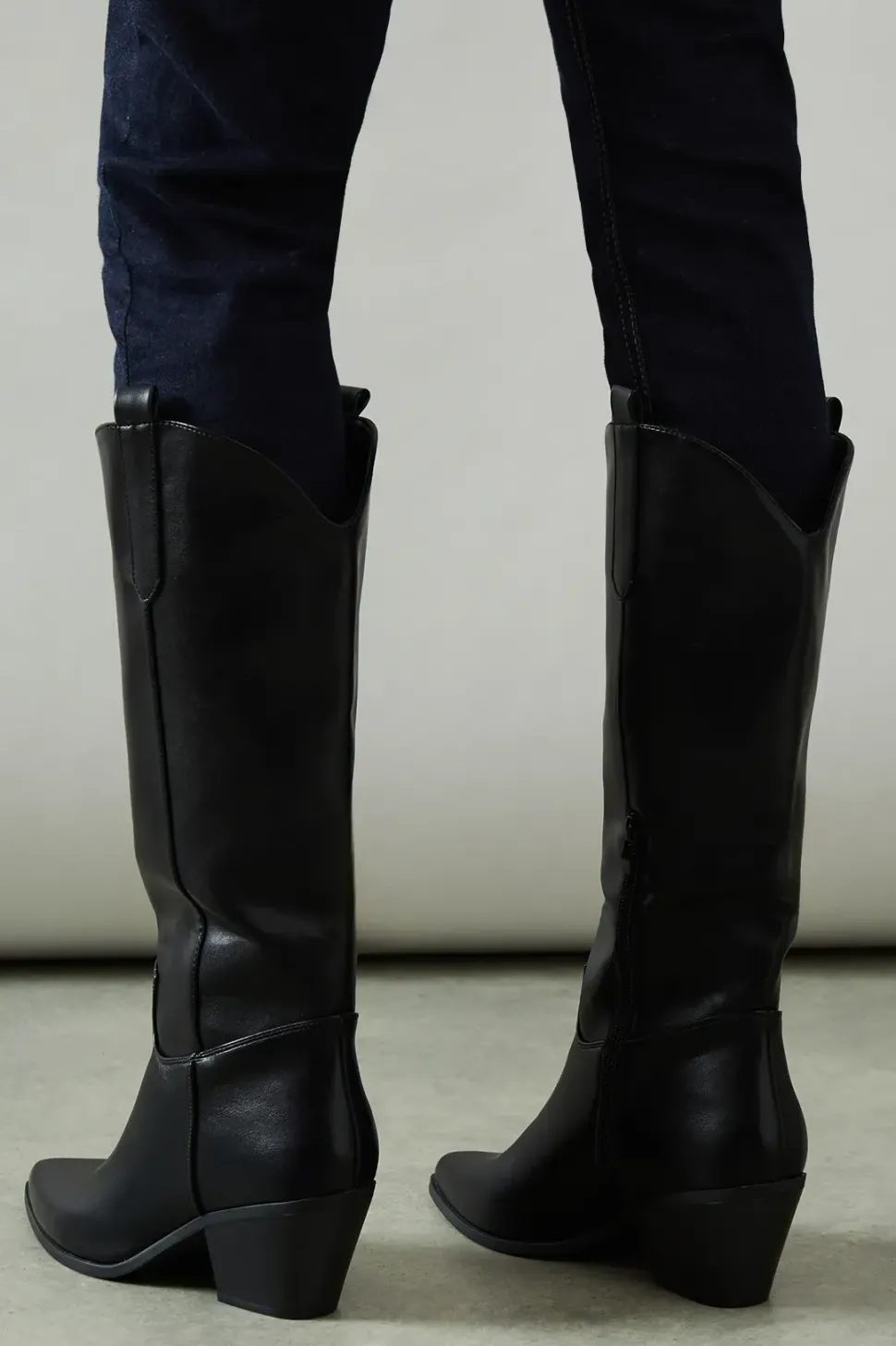 Hale Faux Leather Western Cowboy Boots