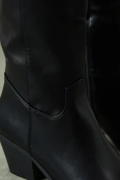 Hale Faux Leather Western Cowboy Boots