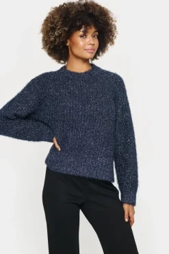 HalfaSZ Pullover Glitter Knit Casual Fit-