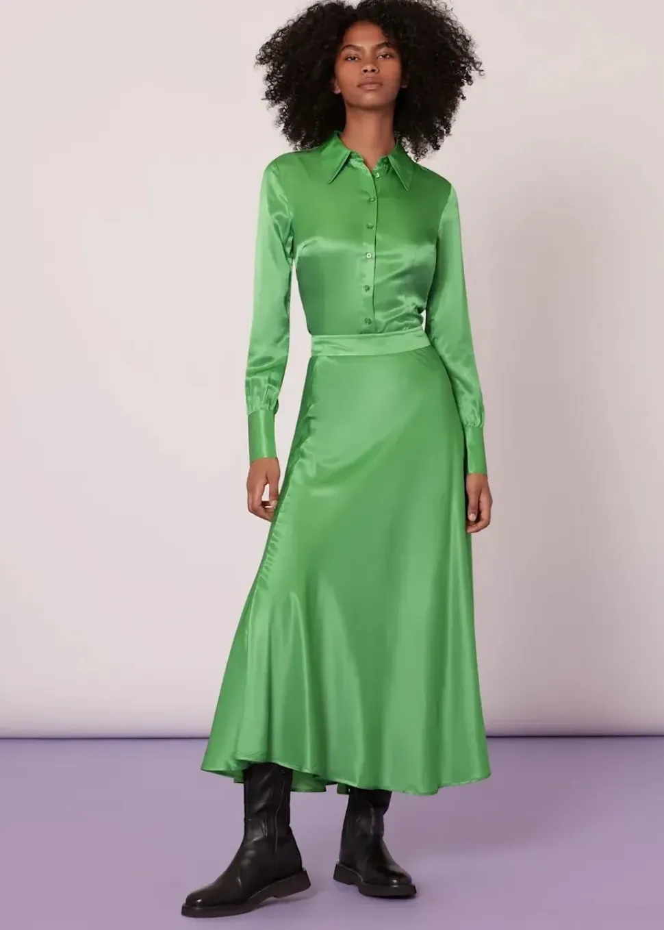Hallie Silk Mix Skirt-
