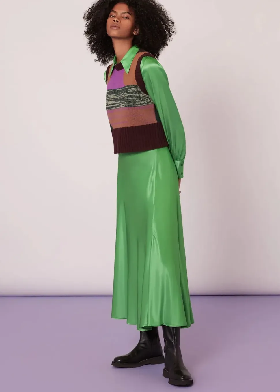 Hallie Silk Mix Skirt-