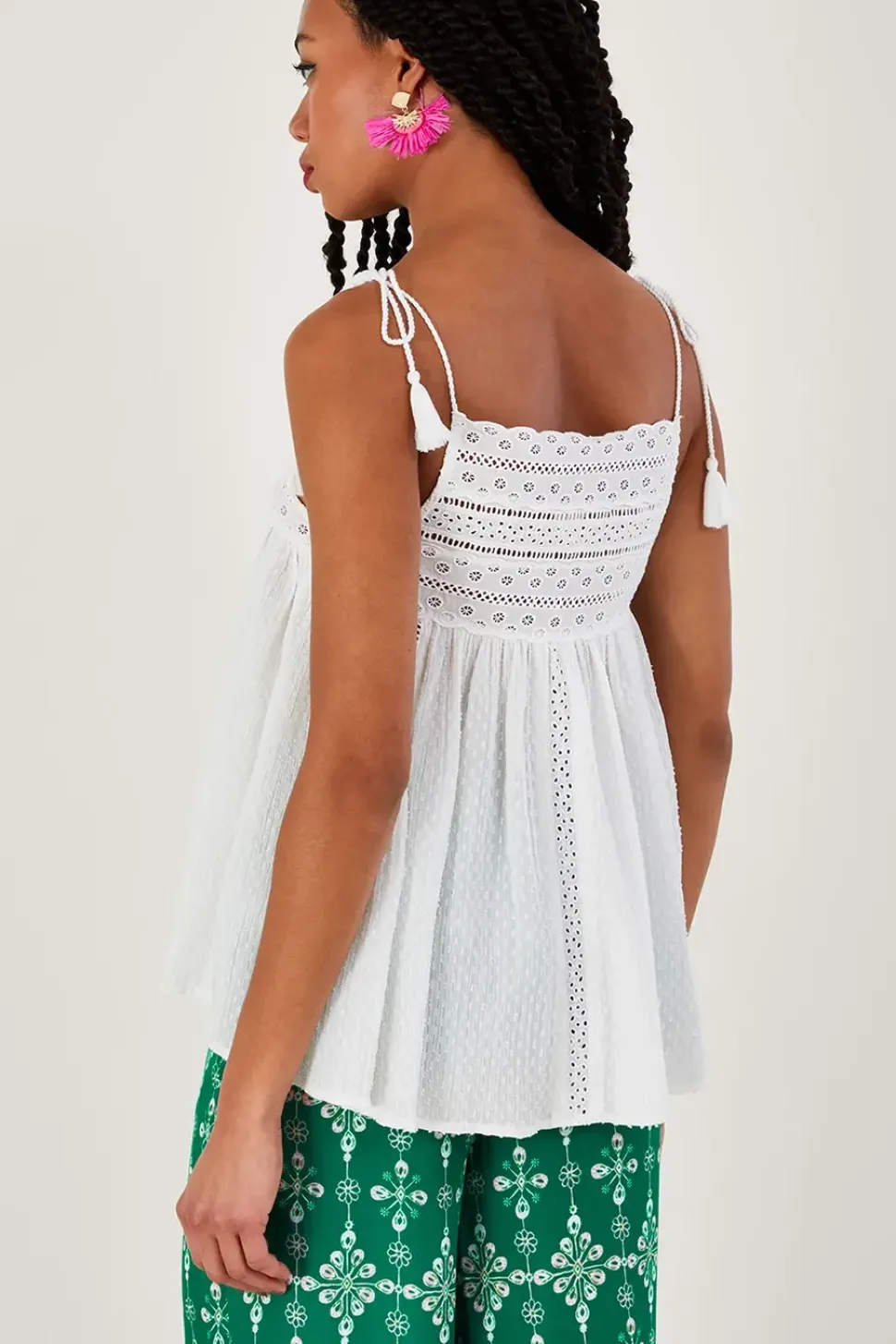 Halter High Neck Detail Cami