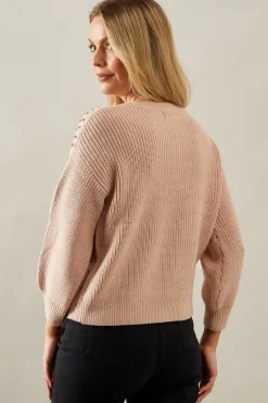 Hand Embellished Shoulder Cosy Sweater