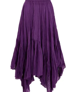 Handkerchief Hem Maxi Skirt