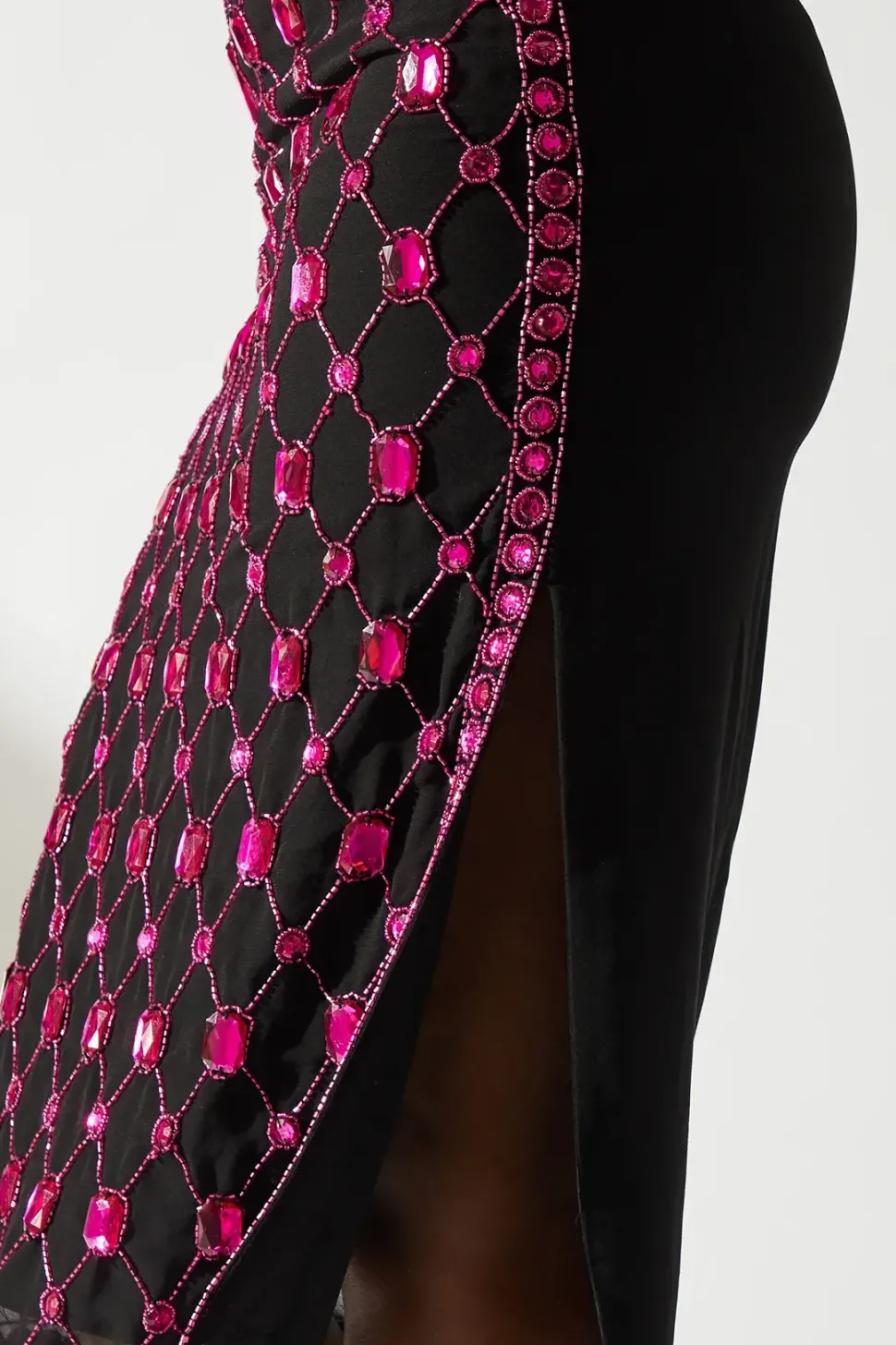 Hand Stitched Jewel Pencil Skirt