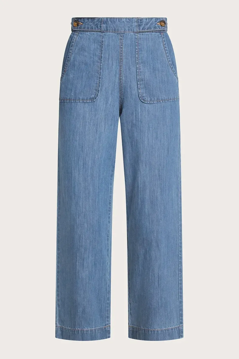 Harper Crop Wide Leg Pull-On Jeans Regular Length