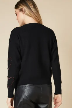 Heart Detail Crew Neck Jumper