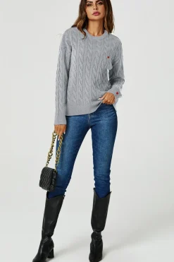 Heart Embroidery Jumper Top