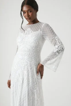 Heavily Embellished Boho Wedding Dress