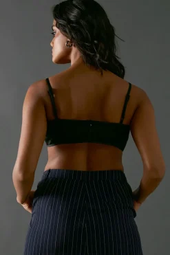 Heavy Satin Strappy Seaming Bralette