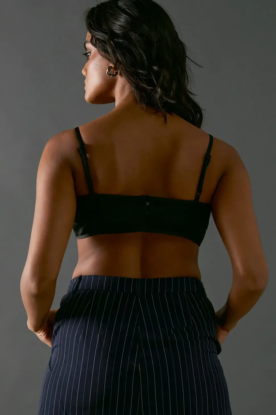 Heavy Satin Strappy Seaming Bralette
