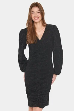 HelaSZ Slim Fit V-neck Glitter Dress-