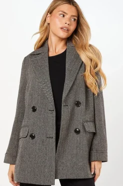 Herringbone Peacoat