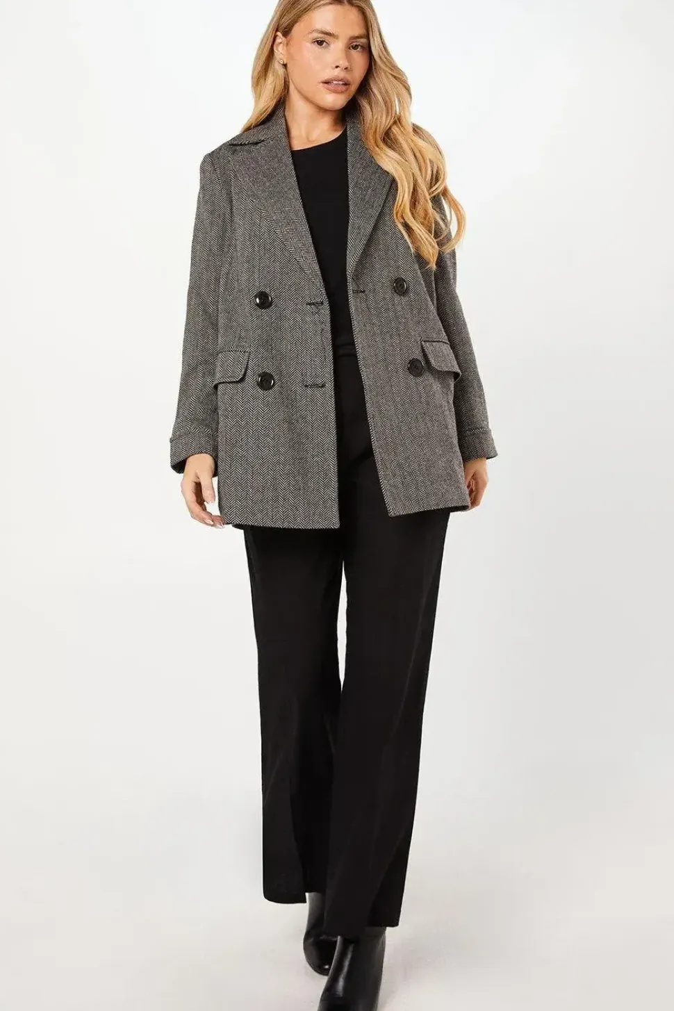Herringbone Peacoat