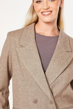 Herringbone Wool Smart Coat