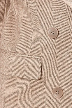 Herringbone Wool Smart Coat