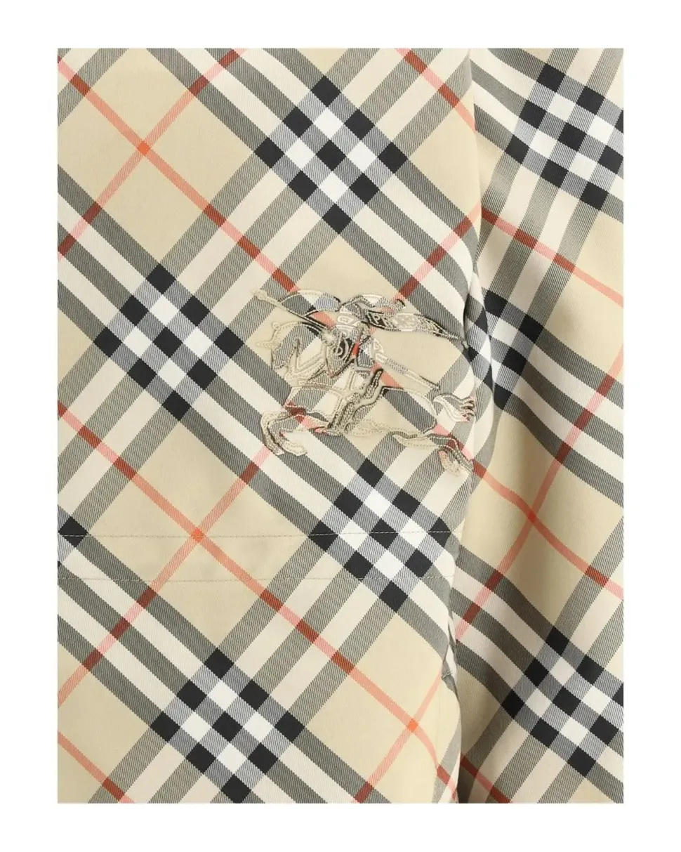 High Collar Jacket with Adjustable Drawstring Hood and Archive Check