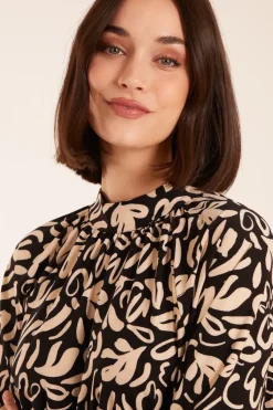 High Neck Batwing Top