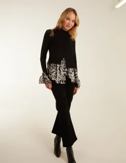 High Neck 2 In 1 Printed Jumper