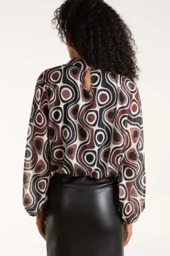 High Neck Puffball Top