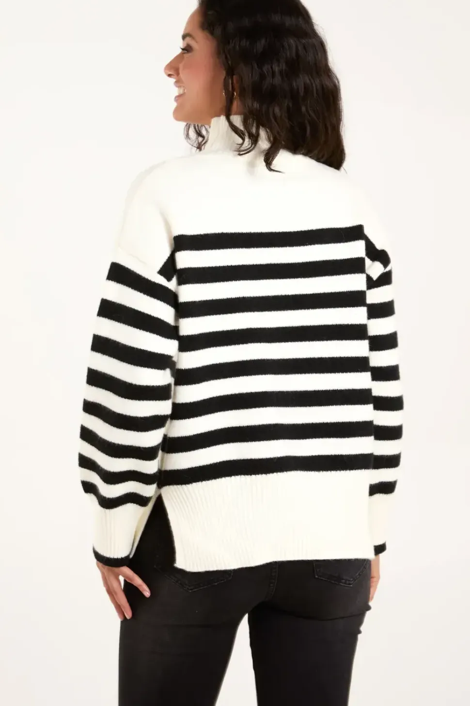 High Neck Striped Jumper