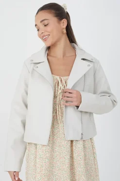 High Shine PU Biker Jacket