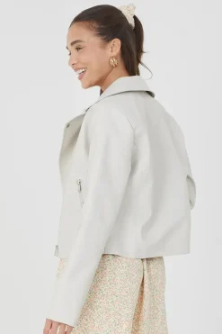 High Shine PU Biker Jacket