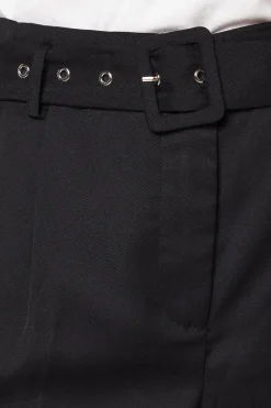 High Waist Buckle Tapered Trouser