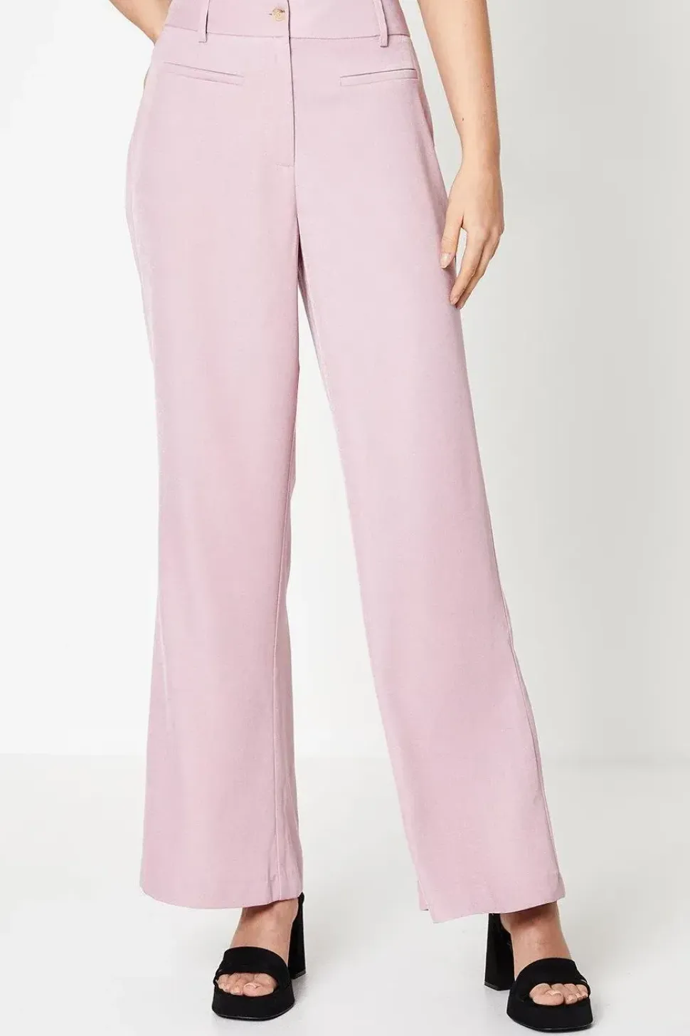 High Waisted Patch Back Pocket Trouser