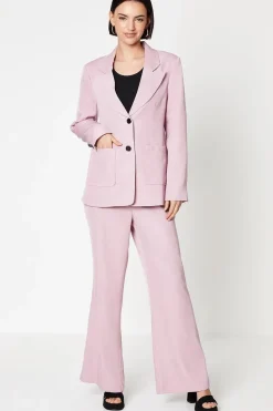 High Waisted Patch Back Pocket Trouser