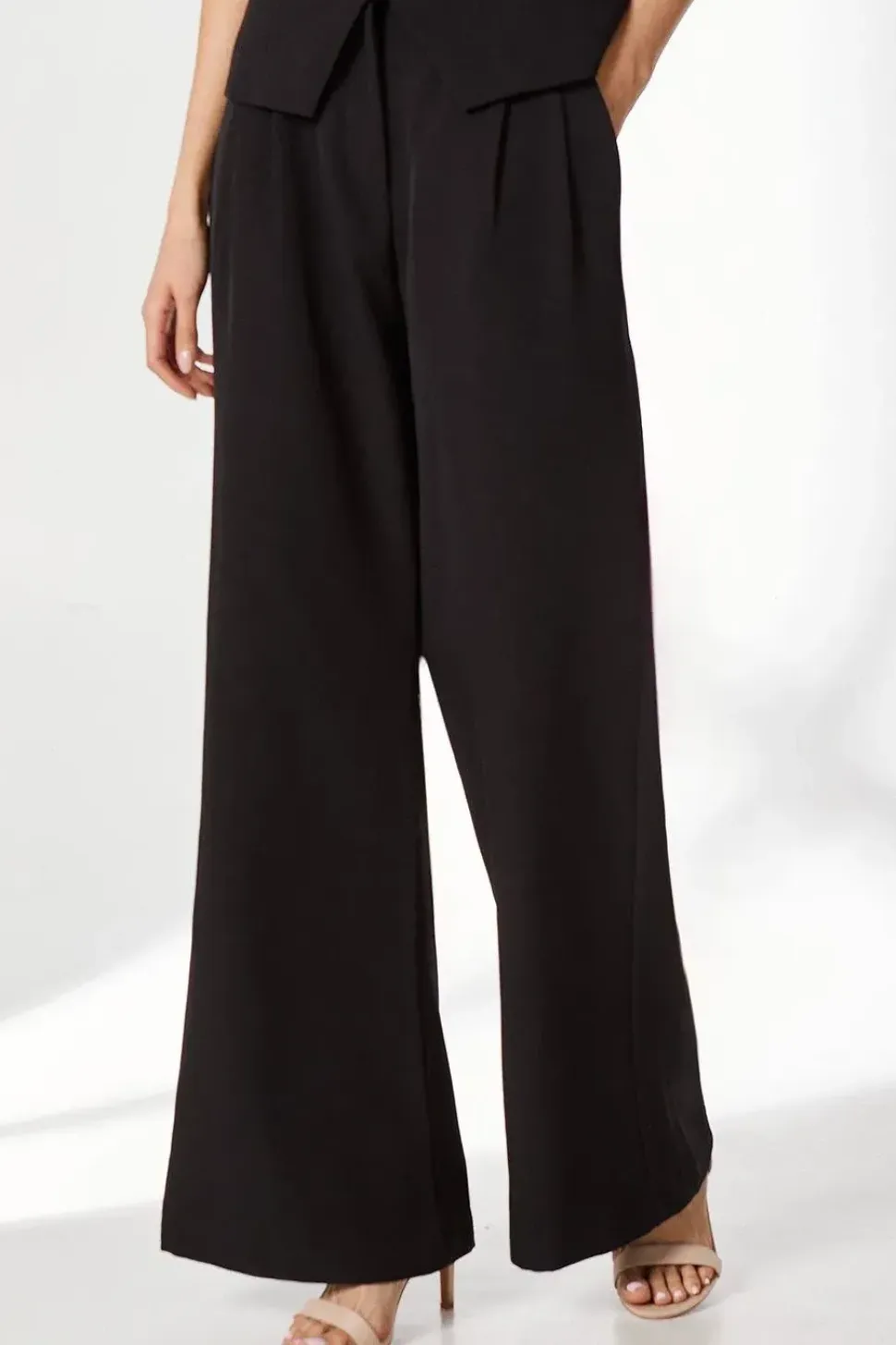 High Waisted Wide Leg Trouser