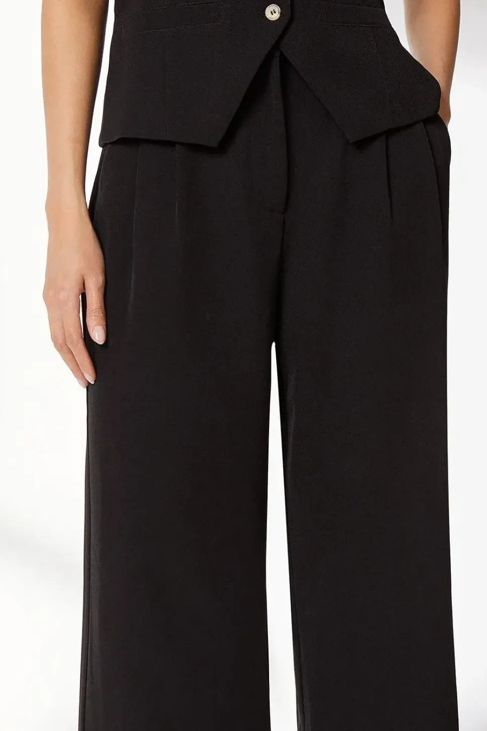 High Waisted Wide Leg Trouser