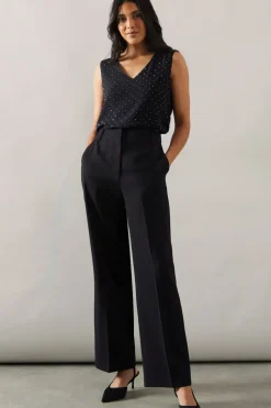 High Waist Straight Leg Trouser