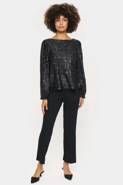 HinnaSZ Blouse Sequins Long Sleeves-Sequin